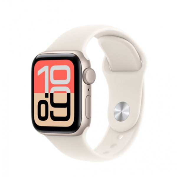 애플워치 SE 3 GPS 40mm 스타라이트 알루미늄, 스타라이트 스포츠 밴드 (SM) MEH34KH/A